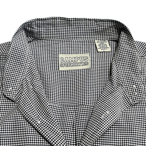 Campus Specialties Auburn Tigers Navy & White Gingham Button-down Shirt Sz Large - Picture 8 of 9